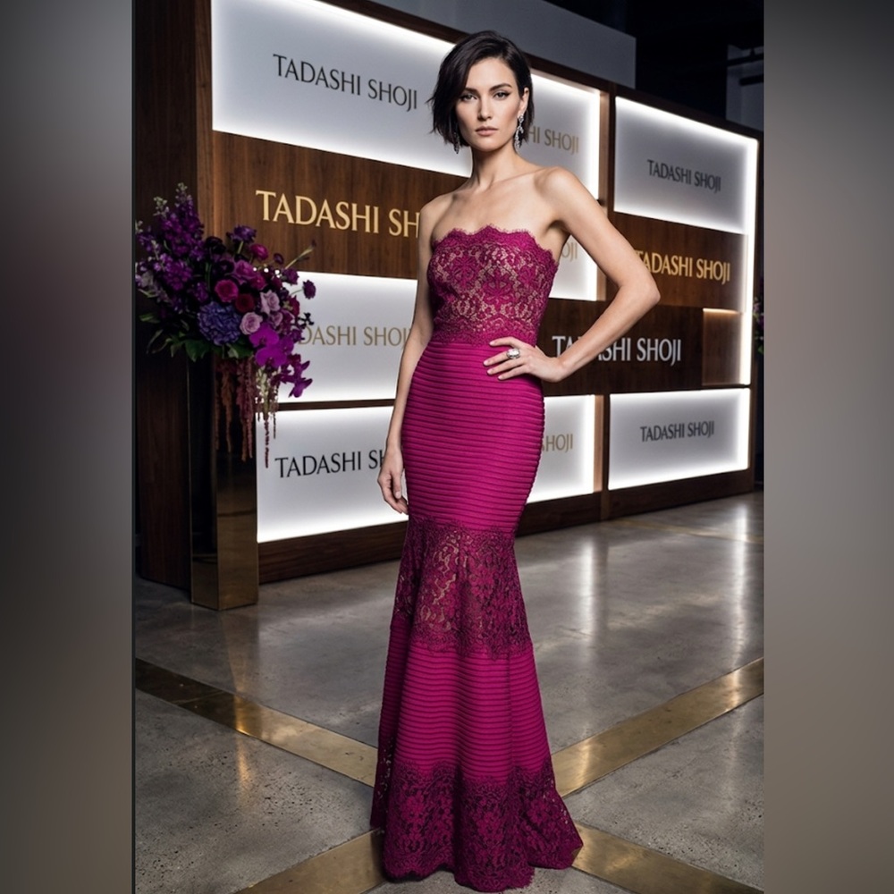 Gorgeous authentic Tadashi Shoji designer elegant dress sz PXS
